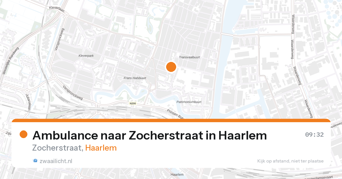 Ambulance naar Zocherstraat in Haarlem — 27 aug 2026