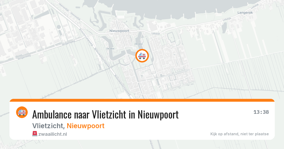 Ambulance naar Vlietzicht in Nieuwpoort — 12 aug 2026