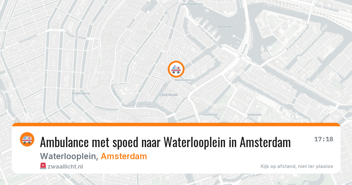 Ambulance met spoed naar Waterlooplein in Amsterdam — 30 apr 2026