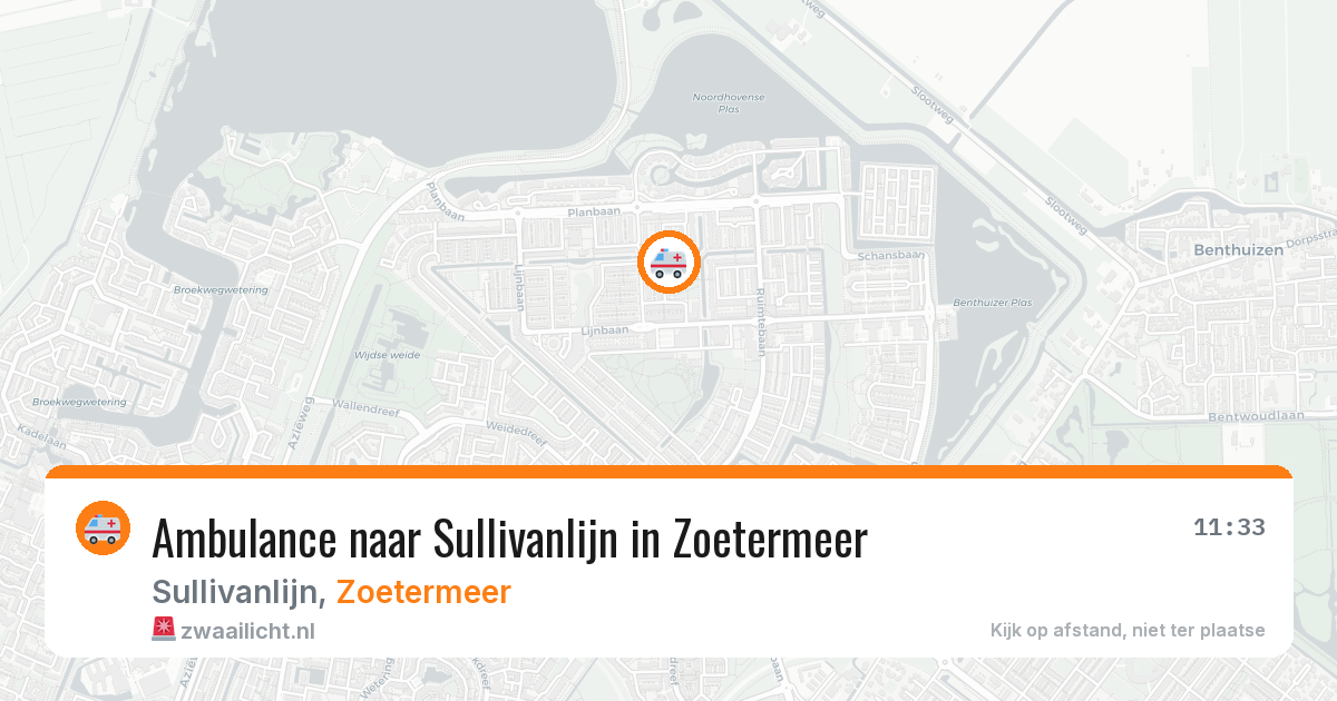 Ambulance naar Sullivanlijn in Zoetermeer — 13 aug 2026
