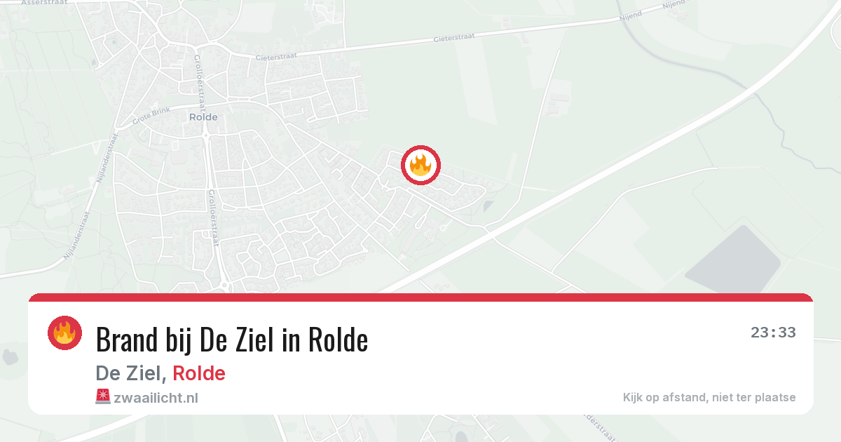 Brand bij De Ziel in Rolde — 2 apr 2026