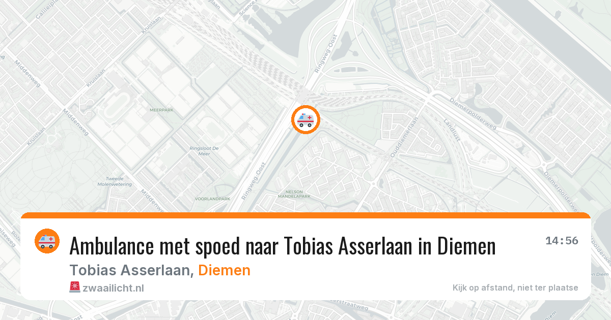 Ambulance met spoed naar Tobias Asserlaan in Diemen — 26 apr 2026
