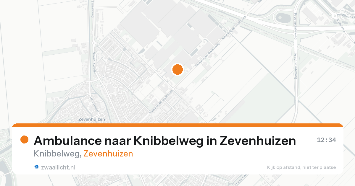 Ambulance naar Knibbelweg in Zevenhuizen — 19 aug 2026