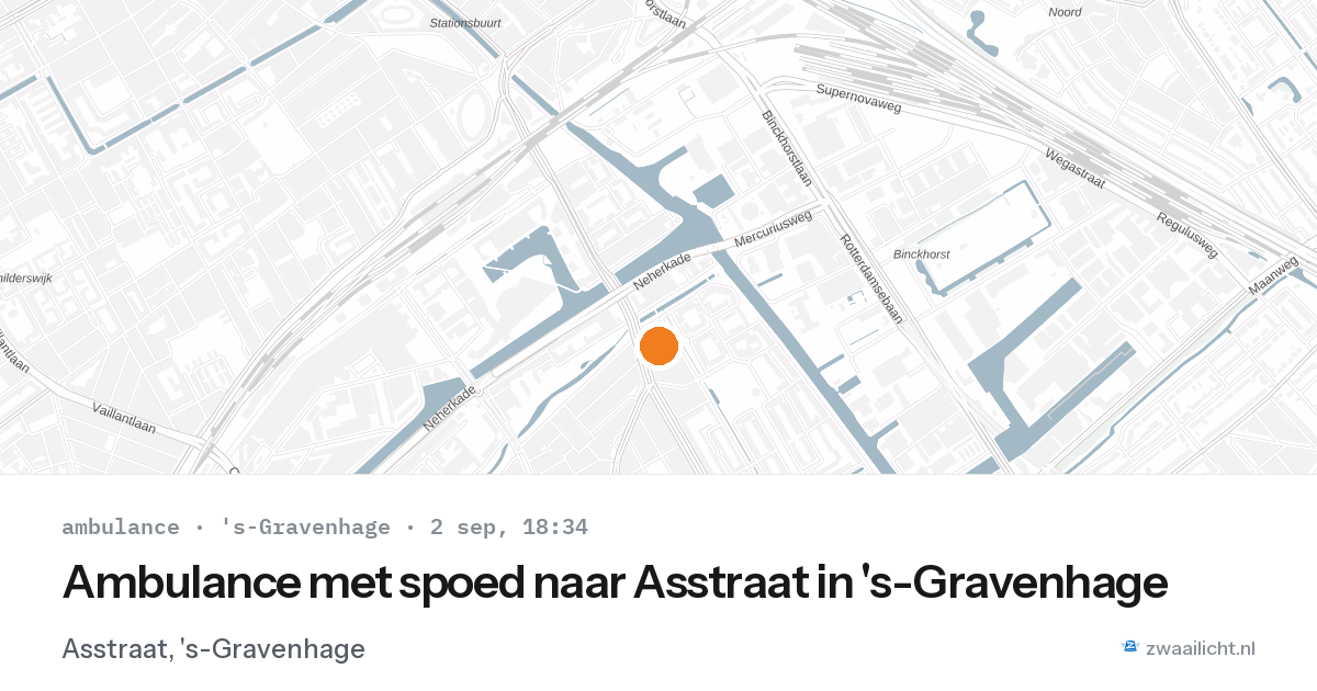Ambulance met spoed naar Asstraat in 's-Gravenhage — 2 sep 2026