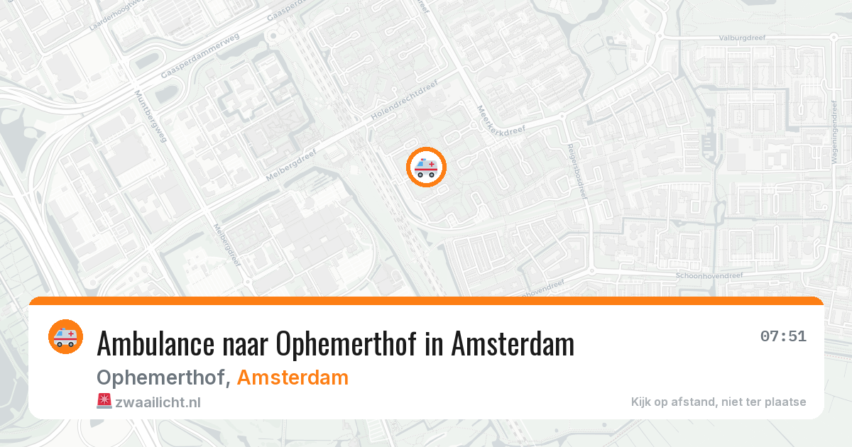 Ambulance naar Ophemerthof in Amsterdam — 31 mei 2026