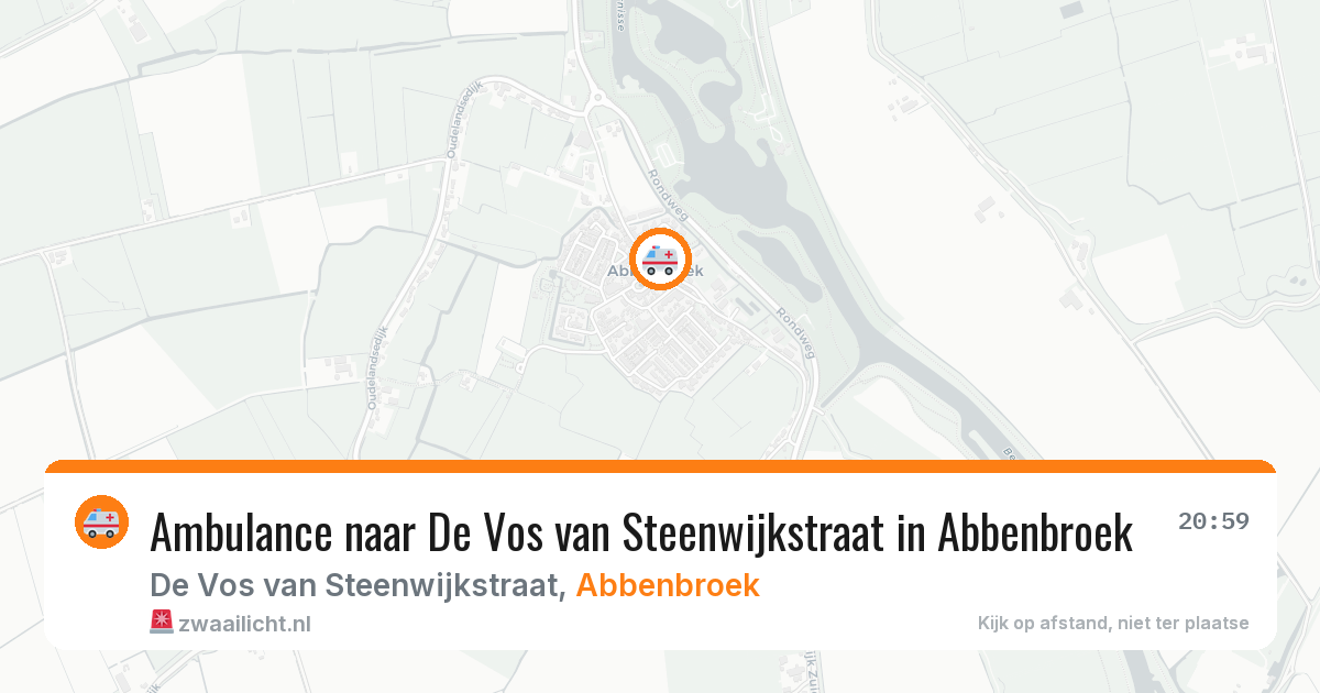 Ambulance naar De Vos van Steenwijkstraat in Abbenbroek — 17 mrt 2026