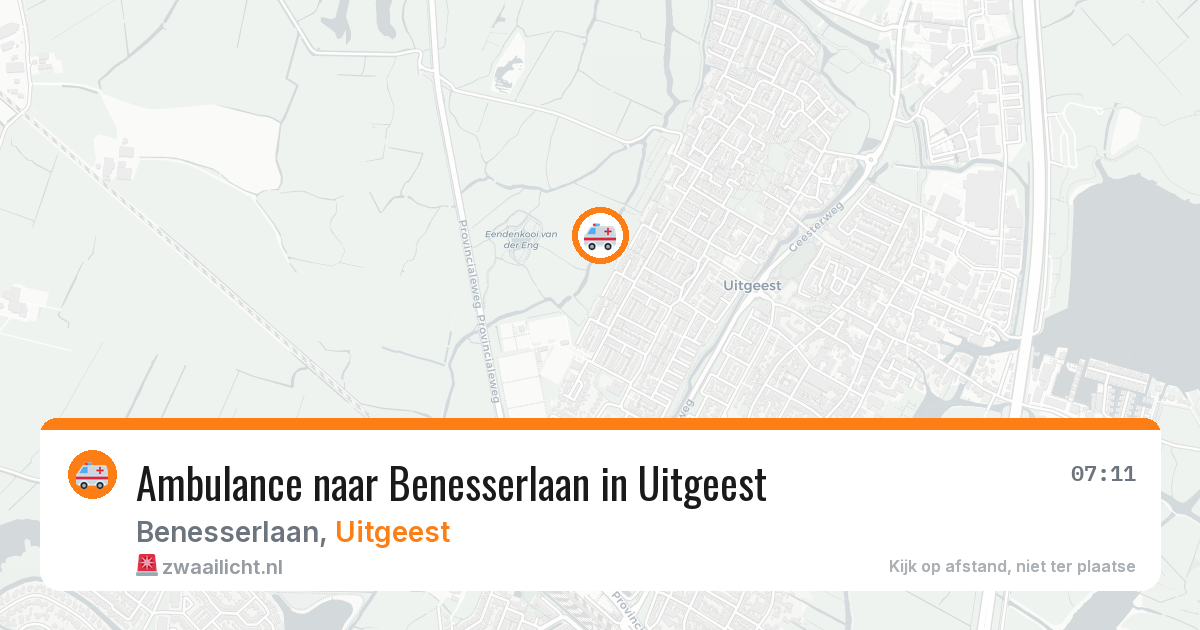 Ambulance naar Benesserlaan in Uitgeest — 24 mrt 2026