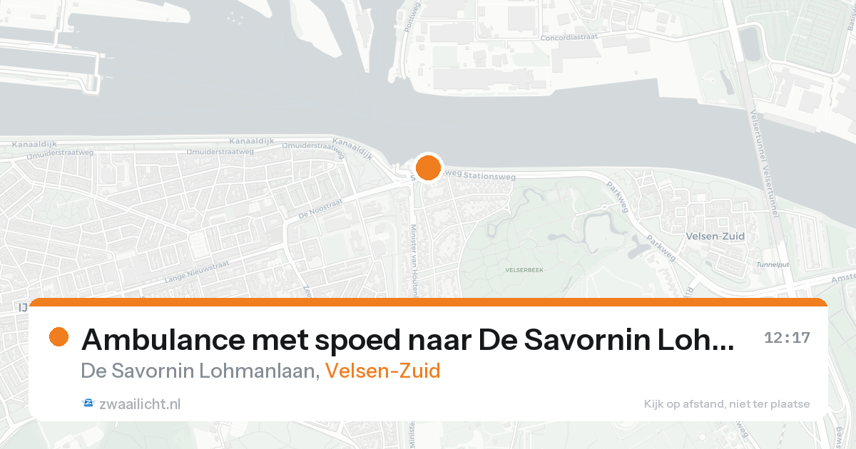 Ambulance met spoed naar De Savornin Lohmanlaan in Velsen-Zuid — 18 mei 2026