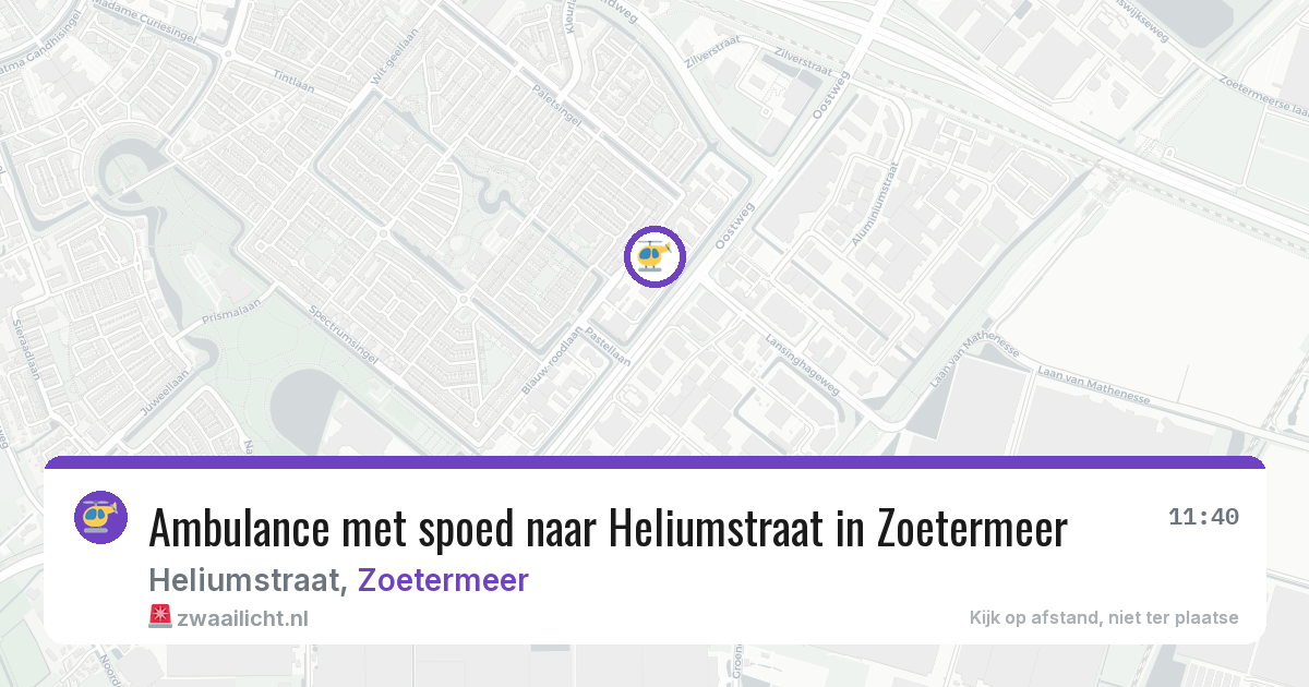 Ambulance met spoed naar Heliumstraat in Zoetermeer — 5 mrt 2026