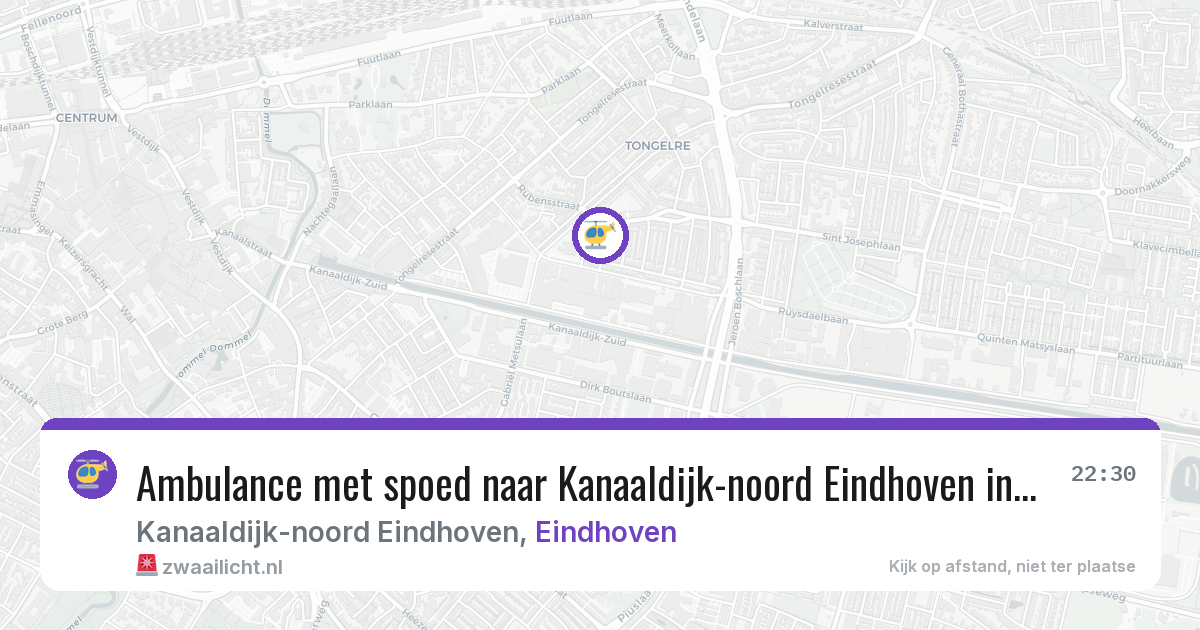 Ambulance met spoed naar Kanaaldijk-noord Eindhoven in Eindhoven — 8 jul 2026
