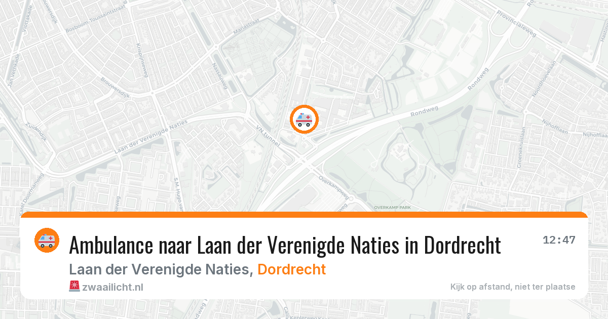 Ambulance naar Laan der Verenigde Naties in Dordrecht — 24 jun 2026