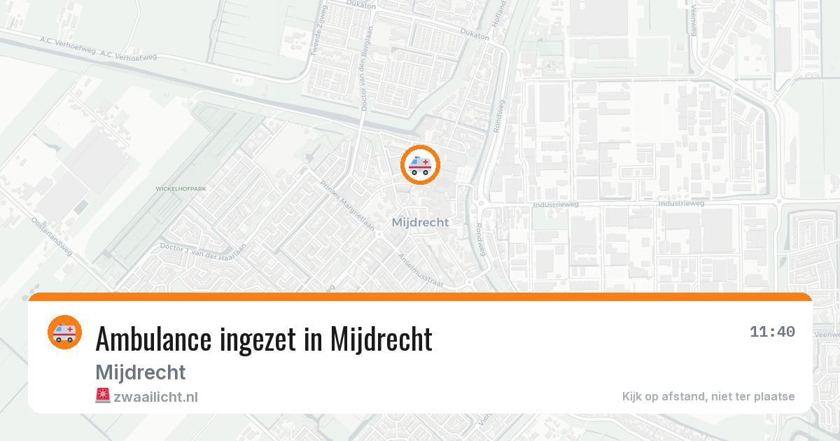 Ambulance ingezet in Mijdrecht — 13 jun 2026