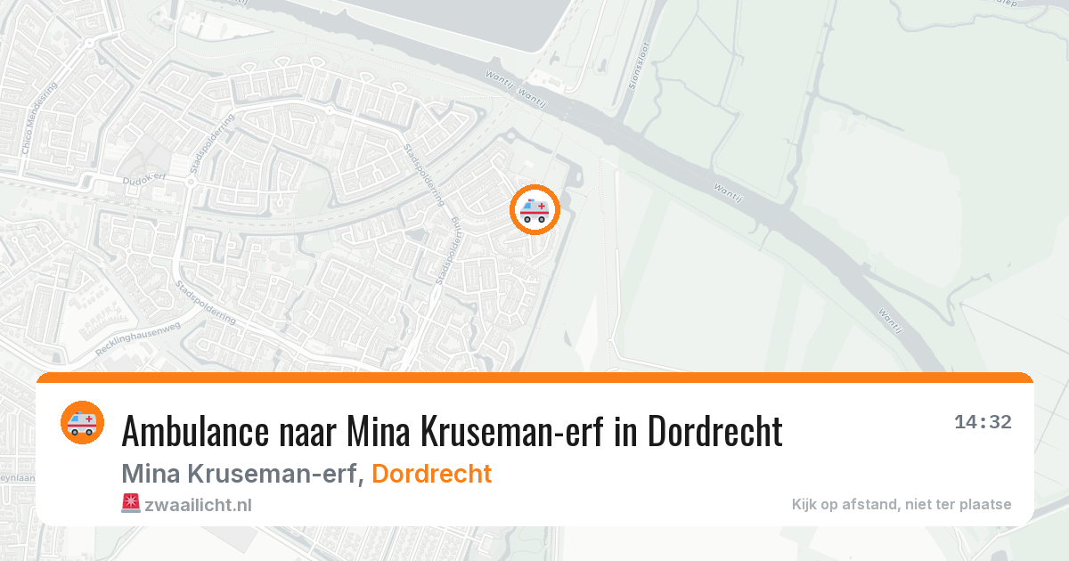 Ambulance naar Mina Kruseman-erf in Dordrecht — 25 apr 2026