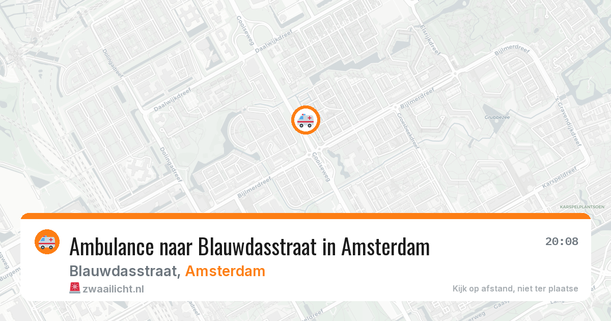 Ambulance naar Blauwdasstraat in Amsterdam — 21 apr 2026