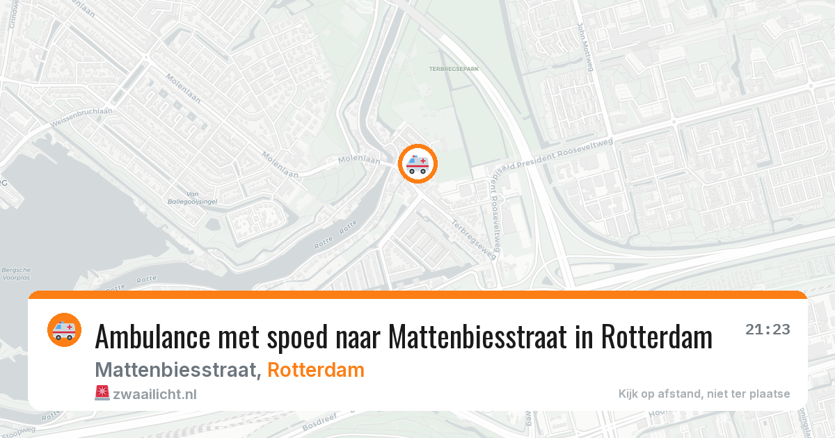 Ambulance met spoed naar Mattenbiesstraat in Rotterdam — 5 jul 2026