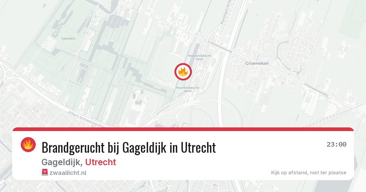 Brandgerucht bij Gageldijk in Utrecht — 19 jun 2026