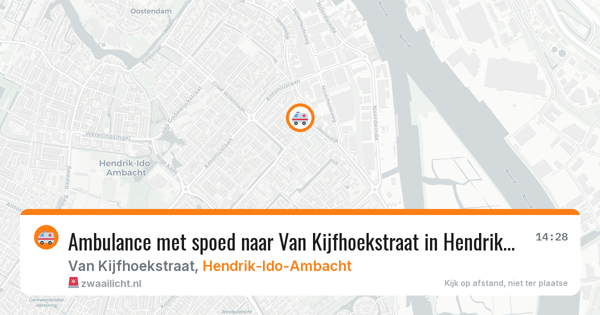 Ambulance met spoed naar Van Kijfhoekstraat in Hendrik-Ido-Ambacht — 2 jul 2026