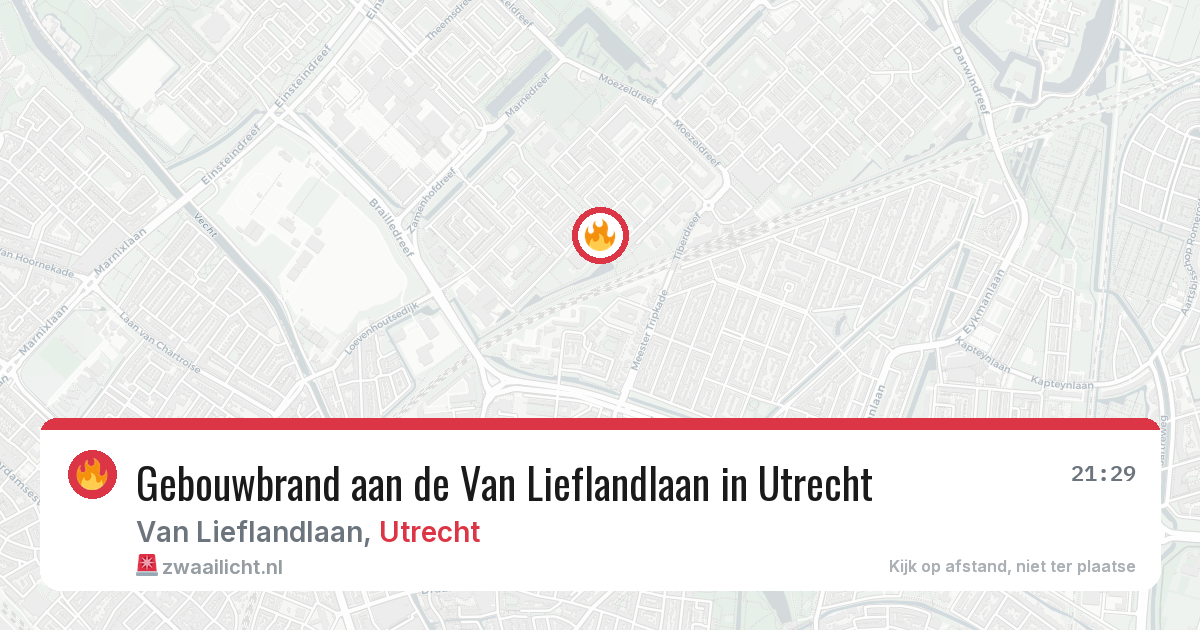 Gebouwbrand aan de Van Lieflandlaan in Utrecht — 26 jan 2026