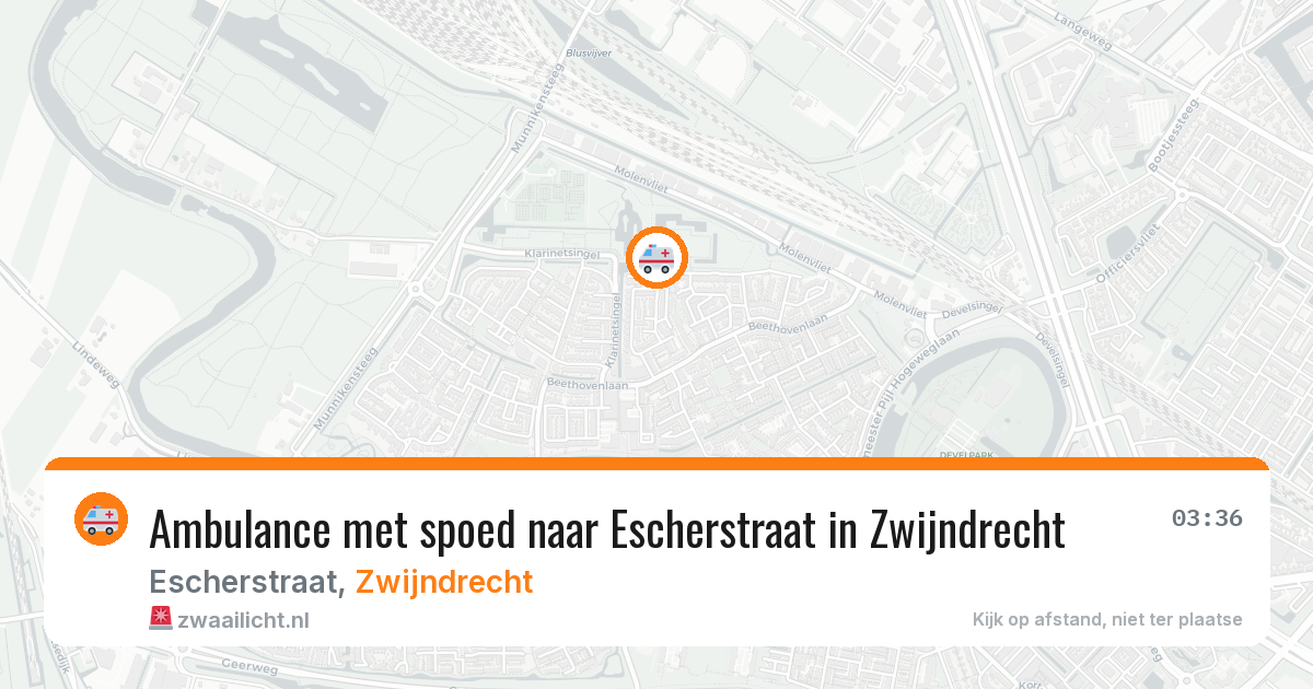 Ambulance met spoed naar Escherstraat in Zwijndrecht — 30 mei 2026
