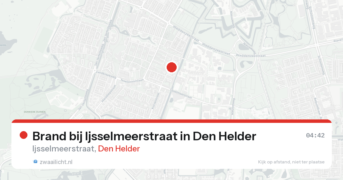 Brand bij Ijsselmeerstraat in Den Helder — 30 mei 2026