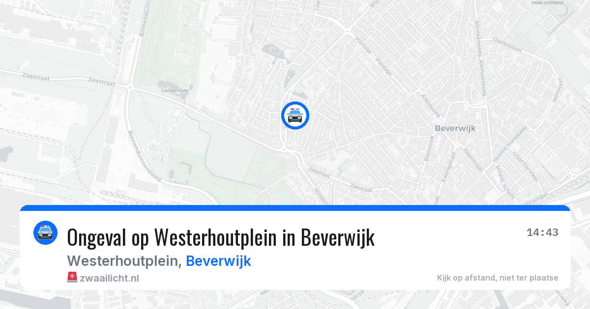 Ongeval op Westerhoutplein in Beverwijk — 11 aug 2026