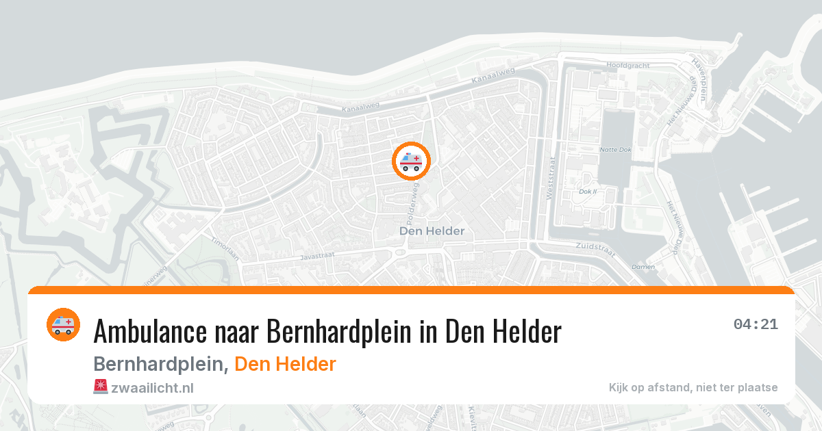 Ambulance naar Bernhardplein in Den Helder — 29 jan 2026