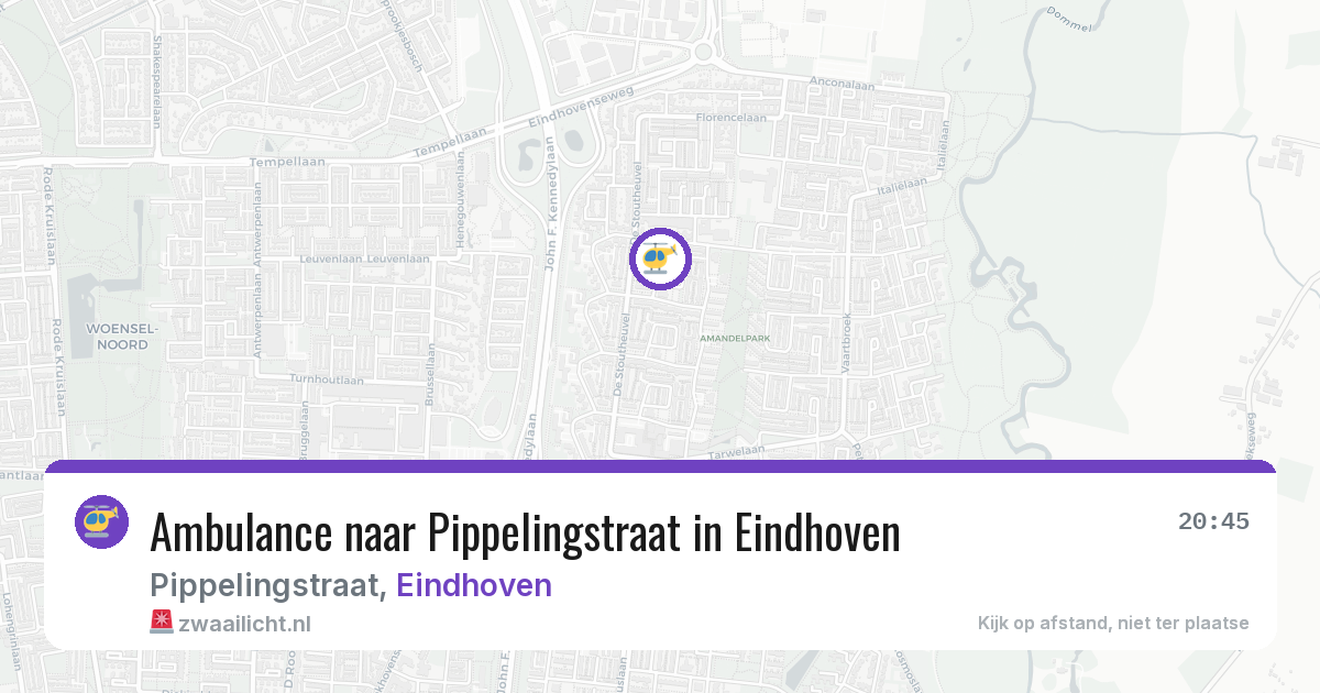 Ambulance naar Pippelingstraat in Eindhoven — 14 aug 2026