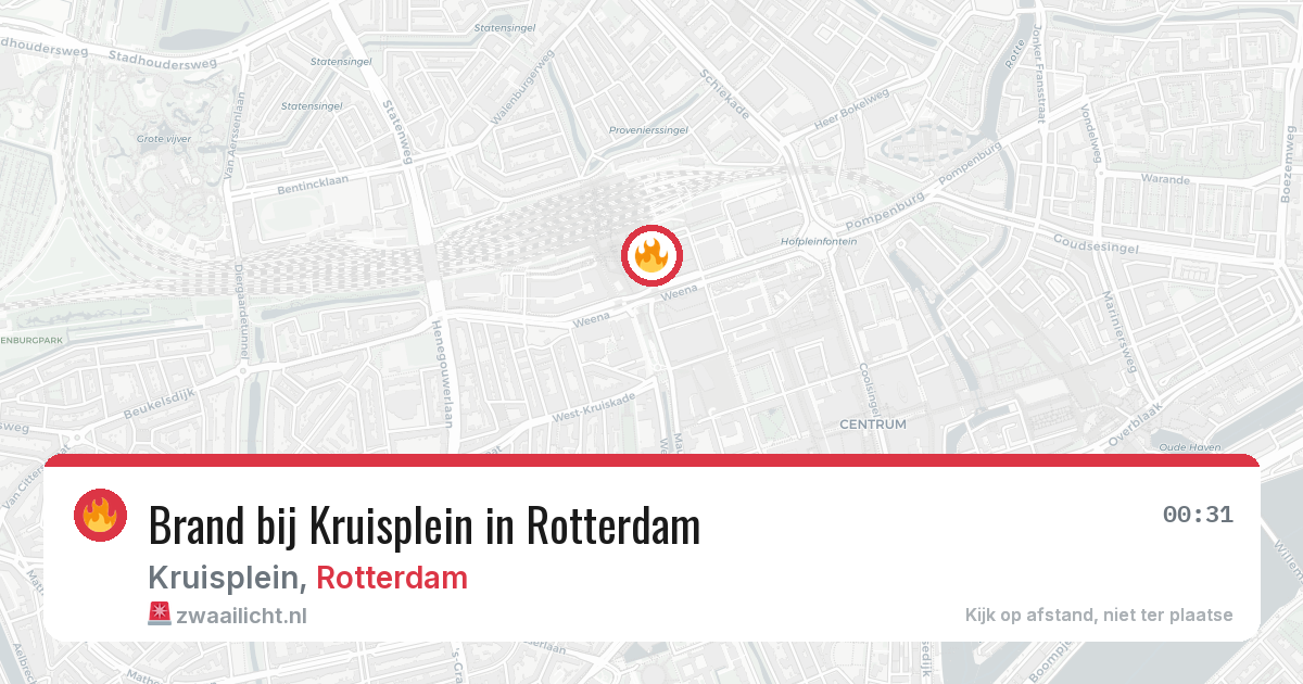 Brand bij Kruisplein in Rotterdam — 7 mrt 2026