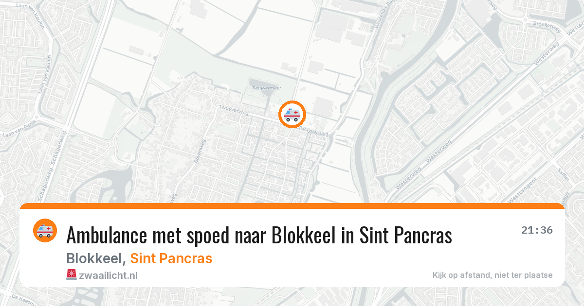 Ambulance met spoed naar Blokkeel in Sint Pancras — 15 mei 2026