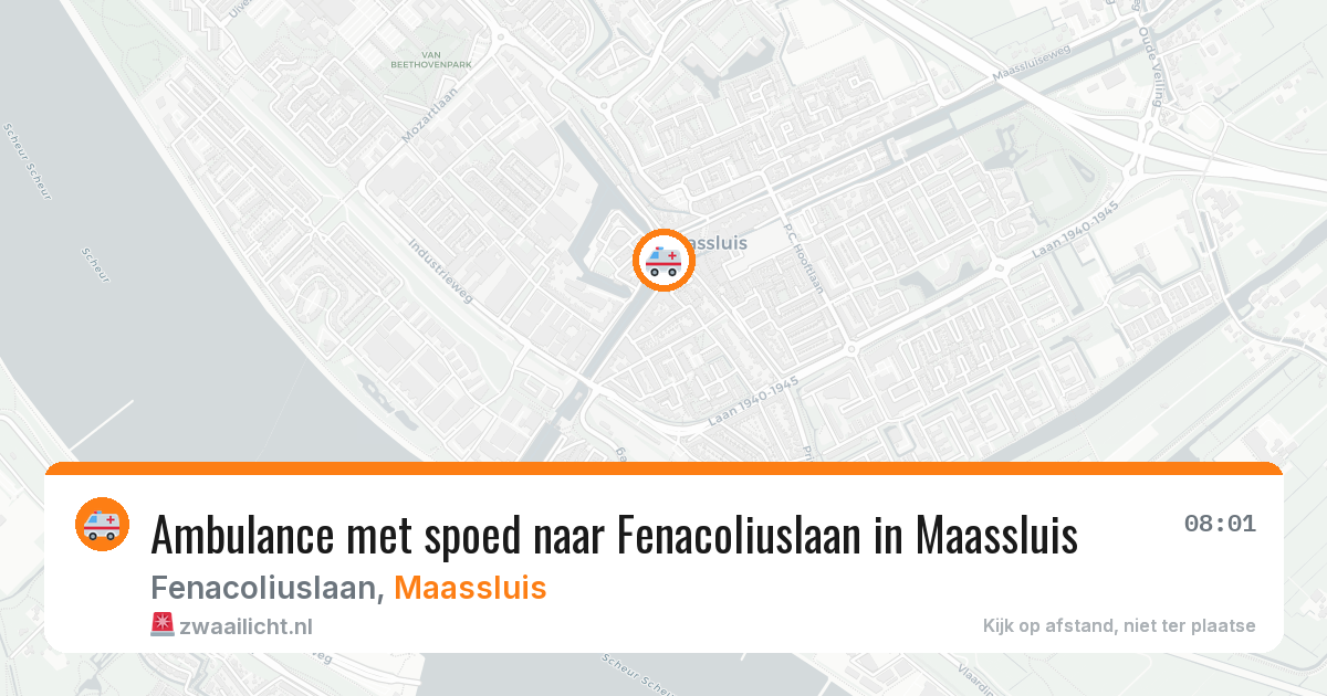 Ambulance met spoed naar Fenacoliuslaan in Maassluis — 26 jun 2026