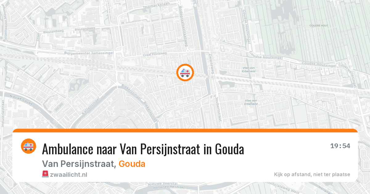 Ambulance naar Van Persijnstraat in Gouda — 10 aug 2026