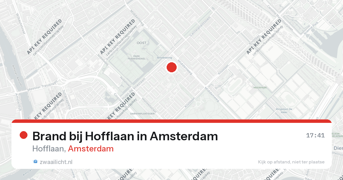 Brand bij Hofflaan in Amsterdam — 25 aug 2026
