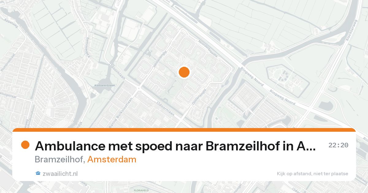 Ambulance met spoed naar Bramzeilhof in Amsterdam — 17 aug 2026