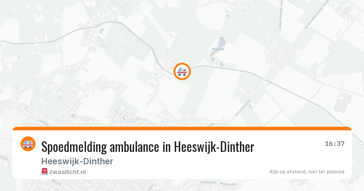 Spoedmelding ambulance in Heeswijk-Dinther — 11 aug 2026