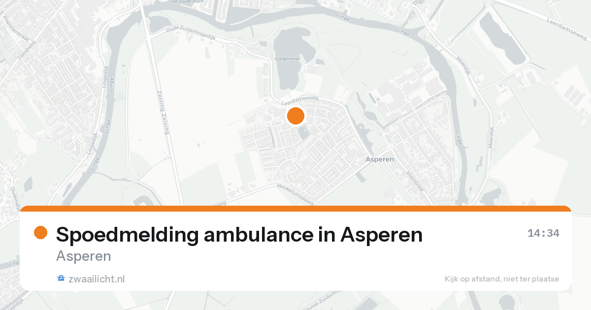 Spoedmelding ambulance in Asperen — 22 aug 2026