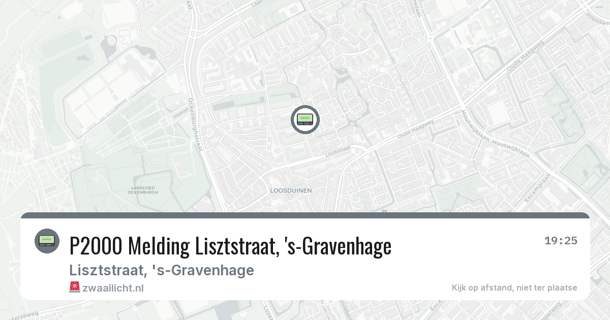 P2000 Melding Lisztstraat, 's-Gravenhage — 29 jul 2026