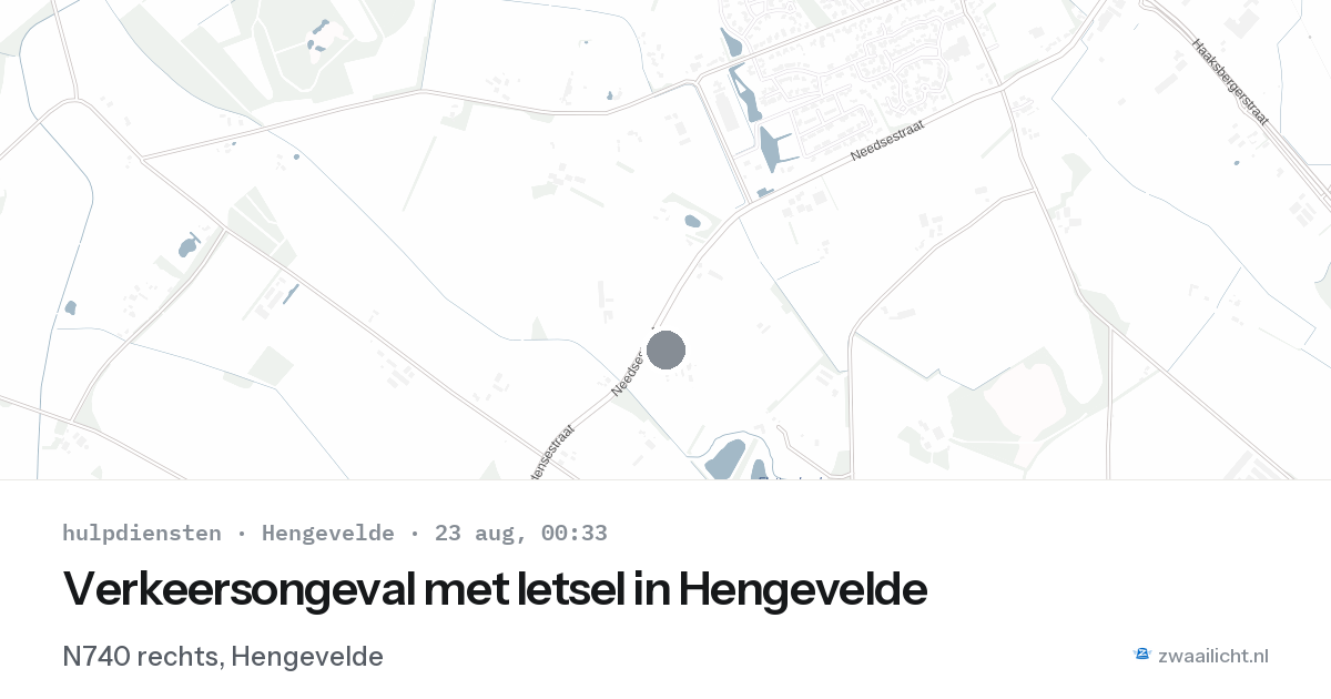 Verkeersongeval met letsel in Hengevelde — 22 aug 2026