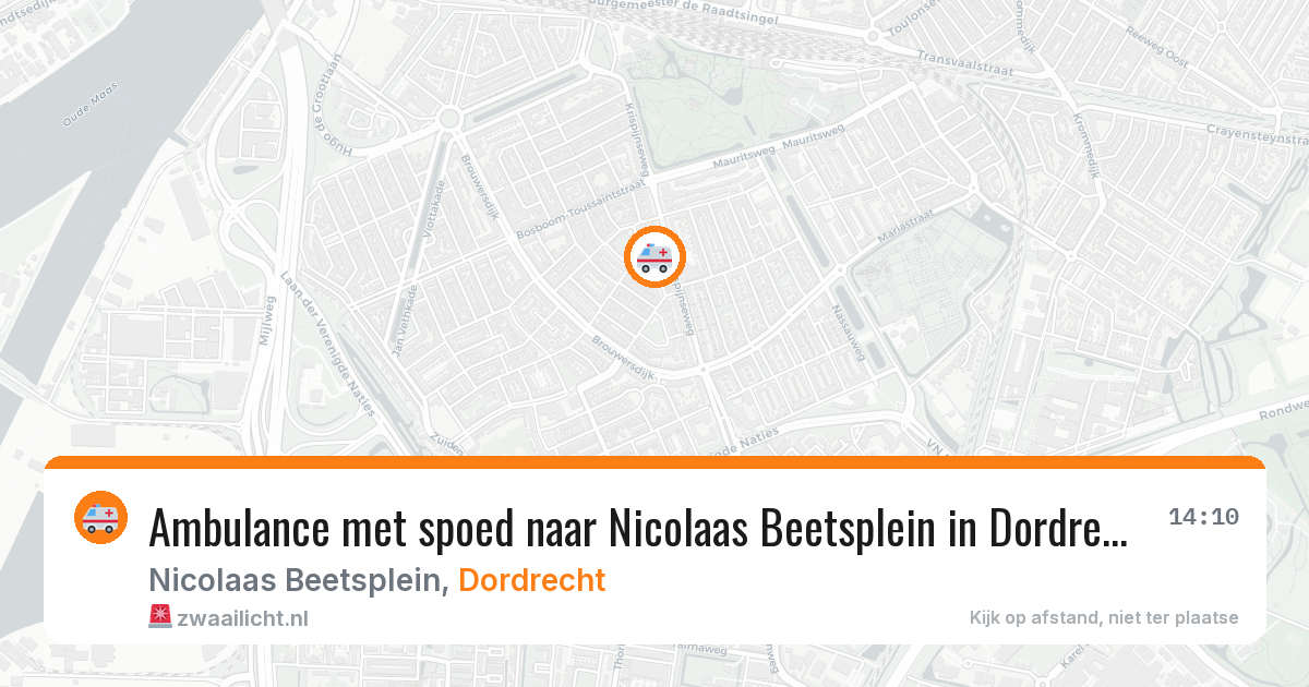 Ambulance met spoed naar Nicolaas Beetsplein in Dordrecht — 12 jun 2026