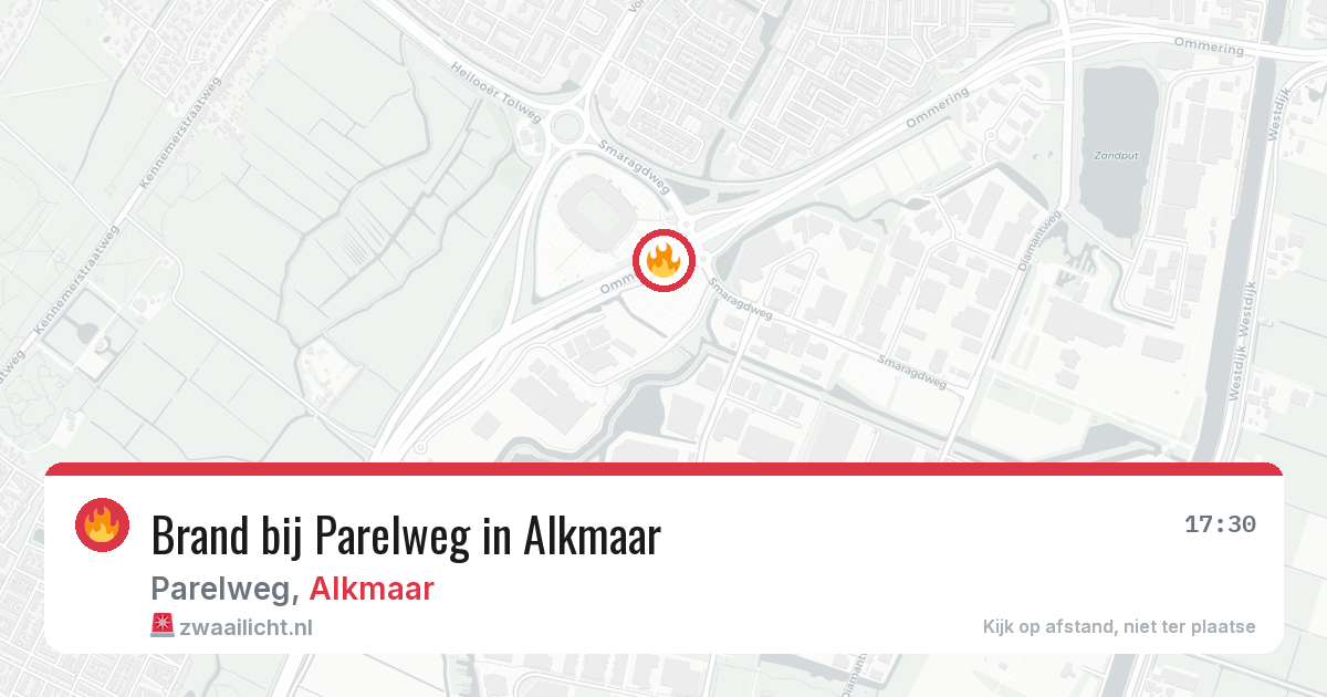 Brand bij Parelweg in Alkmaar — 12 jun 2026