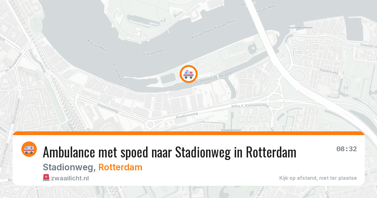 Ambulance met spoed naar Stadionweg in Rotterdam — 7 mei 2026