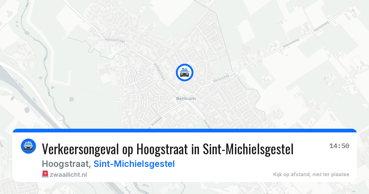 Verkeersongeval op Hoogstraat in Sint-Michielsgestel — 16 mrt 2026