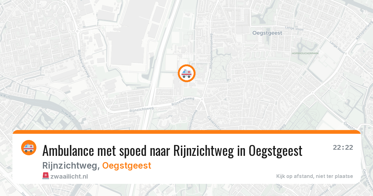 Ambulance met spoed naar Rijnzichtweg in Oegstgeest — 24 jan 2026