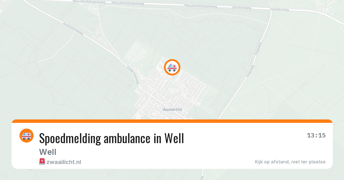Spoedmelding ambulance in Well — 19 jan 2026
