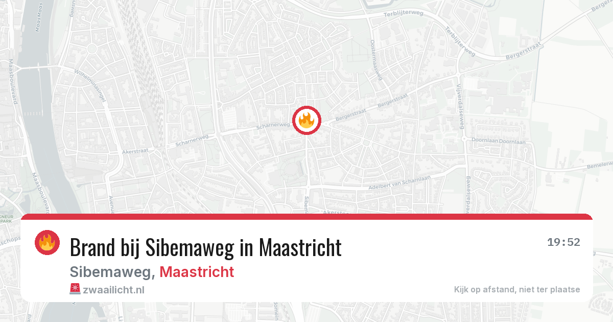 Brand bij Sibemaweg in Maastricht — 8 aug 2026