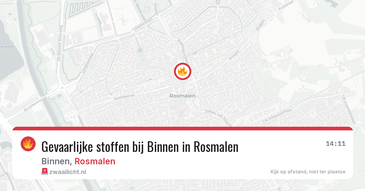 Gevaarlijke stoffen bij Binnen in Rosmalen — 5 aug 2026