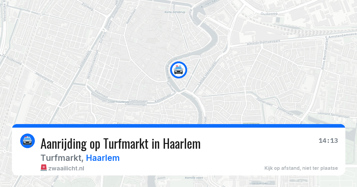 Aanrijding op Turfmarkt in Haarlem — 12 jul 2026