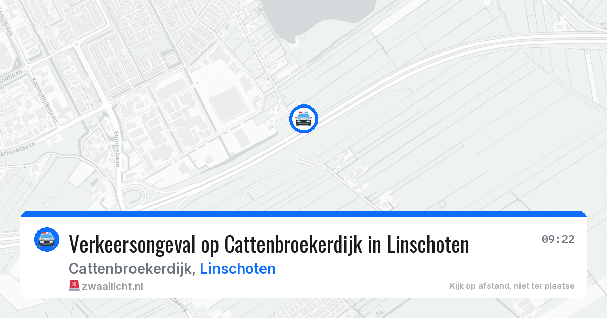 Verkeersongeval op Cattenbroekerdijk in Linschoten — 25 jul 2026