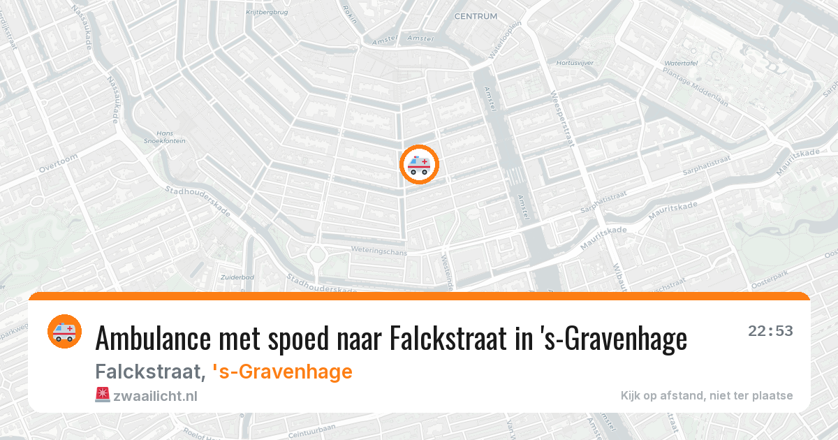 Ambulance met spoed naar Falckstraat in 's-Gravenhage — 30 mrt 2026