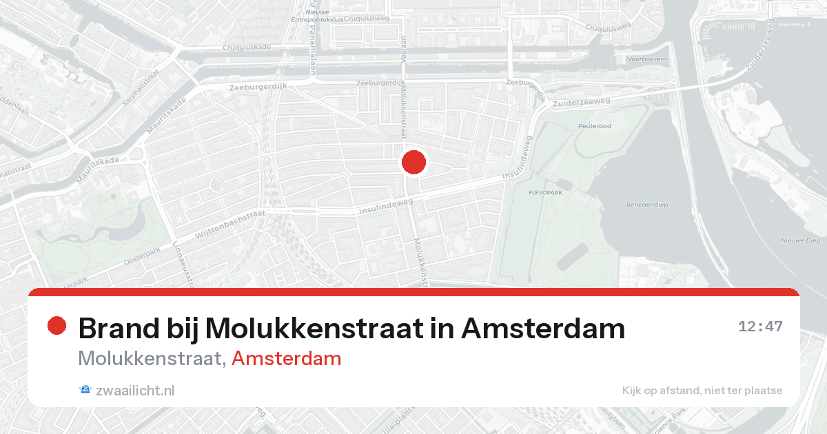 Brand bij Molukkenstraat in Amsterdam — 24 aug 2026