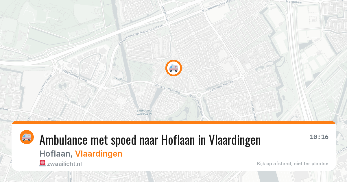 Ambulance met spoed naar Hoflaan in Vlaardingen — 15 jun 2026